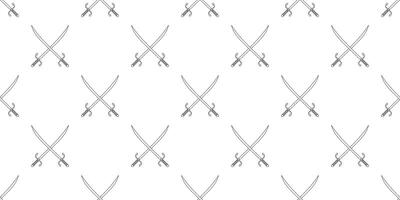 cross Dusack sword seamless pattern vector