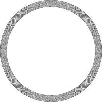 circular greek frame with copy space for text or design vector