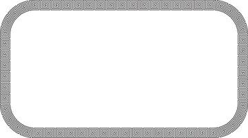 round rectangular greek frame with copy space for text or design vector