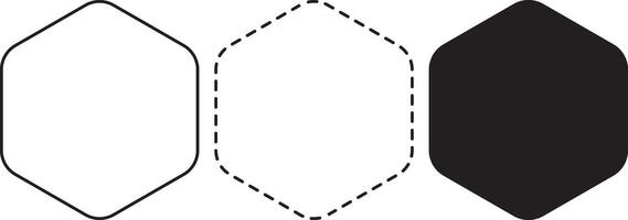 round hexagolal frame vector