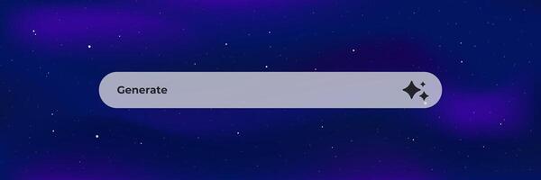 Ai generate button with star icon for artificial intelligence and neuro applications vector