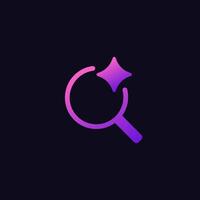 Ai search symbol represents innovation in technology and artificial intelligence vector