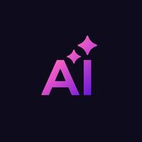 Ai innovation graphic with gradient elements for artificial intelligence themes vector