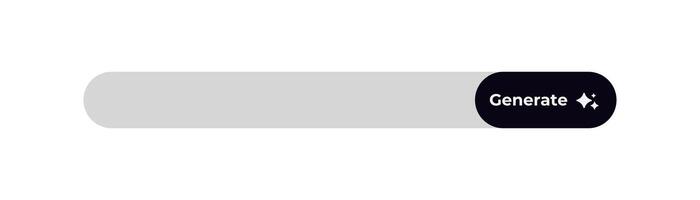 Ai interface button with generate symbol and sleek design for neural application vector