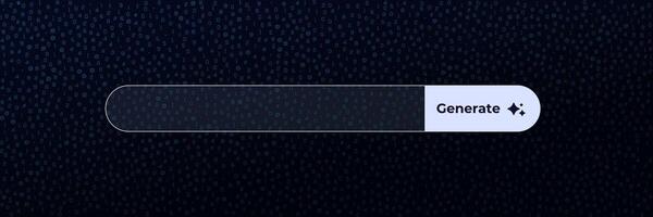 Ai interface with interactive generate button for user input and data processing vector