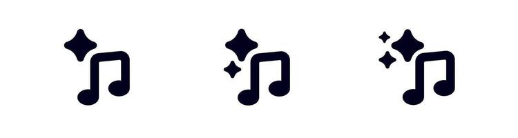 Ai music notes with stars design for technology and creative audio applications vector