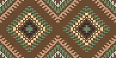Traditional Design Abstract Colorful Geometric Pattern Backgroundfolk Embroidery, Aztec Geometric Ornament Print. Design for Carpet, Wallpaper, Clothing, Wrapping, Fabric vector