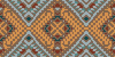 Repeating Pattern Geometric Ethnic Patternfolk Embroidery, Aztec Geometric Ornament Print. Design for Carpet, Wallpaper, Clothing, Wrapping, Fabric vector