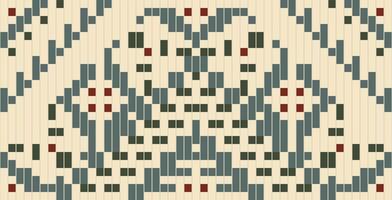Pixel Geometric Simple Arabic Geometric Patternfolk Embroidery, Aztec Geometric Ornament Print. Design for Carpet, Wallpaper, Clothing, Wrapping, Fabric vector