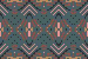Sari Border Colorful Abstract Geometric Patternfolk Embroidery, Aztec Geometric Ornament Print. Design for Carpet, Wallpaper, Clothing, Wrapping, Fabric vector