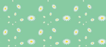 Modern Daisy Flower Seamless Pattern. Bloom Vibrant Visual Perfect for Seasonal Designs and Nature Inspired Projects vector