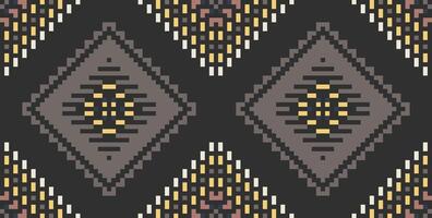 Zigzag Ethnic Design Pattern Easyfolk Embroidery, Aztec Geometric Ornament Print. Design for Carpet, Wallpaper, Clothing, Wrapping, Fabric vector