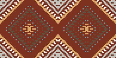 Geometry Shapes Ethnic Design Pattern in the Philippinesfolk Embroidery, Aztec Geometric Ornament Print. Design for Carpet, Wallpaper, Clothing, Wrapping, Fabric vector