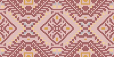 Fabric Pattern Ethnic Geometric Patternfolk Embroidery, Aztec Geometric Ornament Print. Design for Carpet, Wallpaper, Clothing, Wrapping, Fabric vector