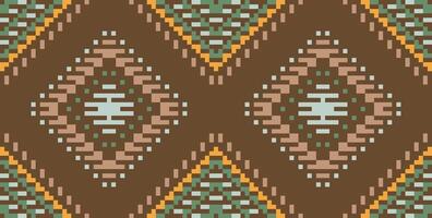 Scandinavian Colorful Abstract Geometric Patternfolk Embroidery, Aztec Geometric Ornament Print. Design for Carpet, Wallpaper, Clothing, Wrapping, Fabric vector