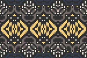 Aztec Ethnic Design Pattern Easyfolk Embroidery, Aztec Geometric Ornament Print. Design for Carpet, Wallpaper, Clothing, Wrapping, Fabric vector