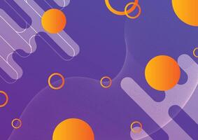 Orange geometric abstract on a purple background. For cover, book, web, presentation, and card. vector