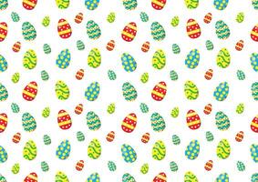 Easter egg seamless pattern on white background. vector