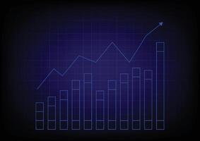 upper arrow graph vector
