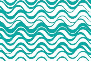 simple abstract thin to thick smooth wavy zig zag line pattern teal wave pattern design vector