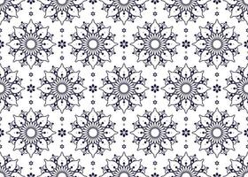 mandalas style of ethnic fabric seamless pattern, line design, blue and white color, design for cloth, carpet, batik, wallpaper, wrapping etc. vector