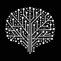 A white tree with dots on it vector