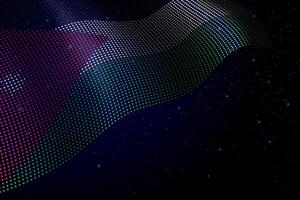 Jordan digital flag made of dots over a starry background vector