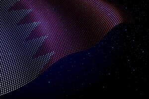 Bahrain digital flag made of dots over a starry background vector