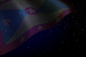 Grenada digital flag made of dots over a starry background vector