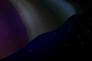Guinea digital flag made of dots over a starry background vector