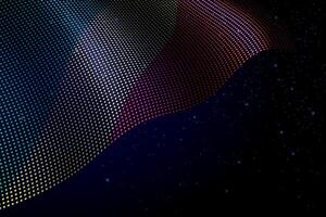 Congo digital flag made of dots over a starry background vector