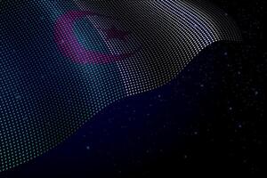 Algeria digital flag made of dots over a starry background vector