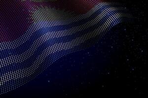 Kiribati digital flag made of dots over a starry background vector