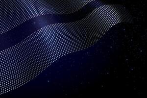 Botswana digital flag made of dots over a starry background vector