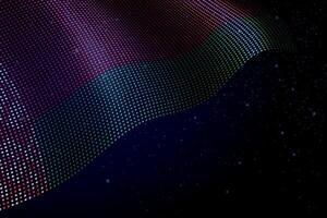 Belarus digital flag made of dots over a starry background vector