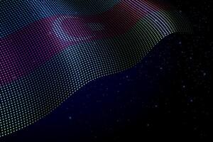 Azerbajan digital flag made of dots over a starry background vector