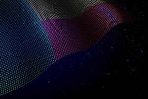 Benin digital flag made of dots over a starry background vector