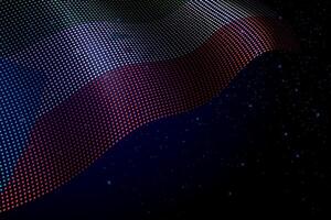 Equatorial Guinea digital flag made of dots over a starry background vector