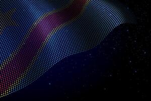 DR Congo digital flag made of dots over a starry background vector