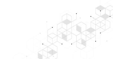 Square grid and cube design. vector