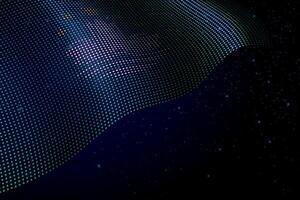 Macao digital flag made of dots over a starry background vector