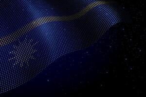Nauru digital flag made of dots over a starry background vector