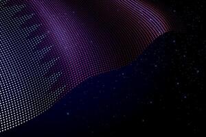 Qatar digital flag made of dots over a starry background vector