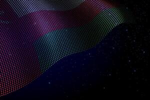 Oman digital flag made of dots over a starry background vector