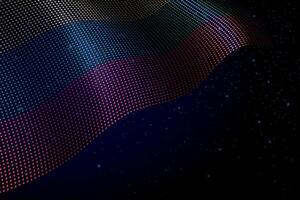 Lithuania digital flag made of dots over a starry background vector