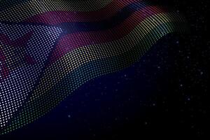 Zimbabwe digital flag made of dots over a starry background vector