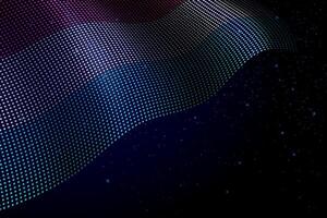 Luxembourg digital flag made of dots over a starry background vector
