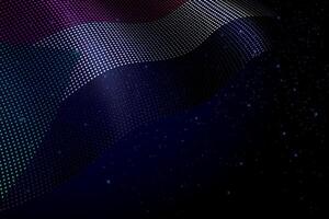 Sudan digital flag made of dots over a starry background vector