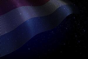 Netherlands digital flag made of dots over a starry background vector
