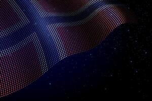 Norway digital flag made of dots over a starry background vector